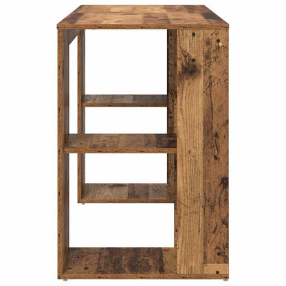 Schreibtisch mit Regal Altholz 130 x 50.5 x 75 cm Holzwerkstoff