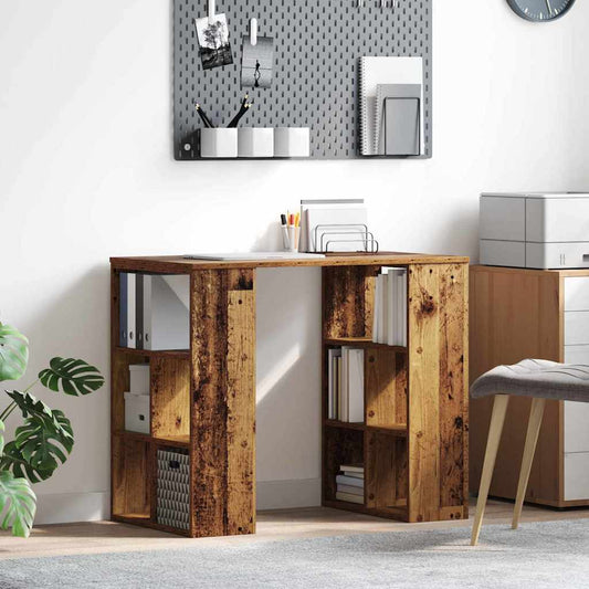 Schreibtisch mit Regal Altholz 90 x 50 x 75 cm Holzwerkstoff