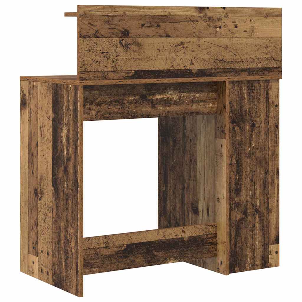 Schreibtisch mit Regal Altholz 90 x 48 x 101,5 cm Holzwerkstoff