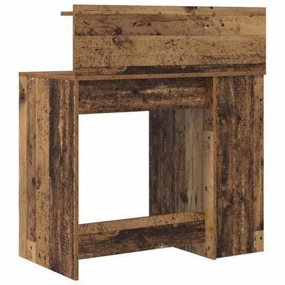 Schreibtisch mit Regal Altholz 90 x 48 x 101,5 cm Holzwerkstoff