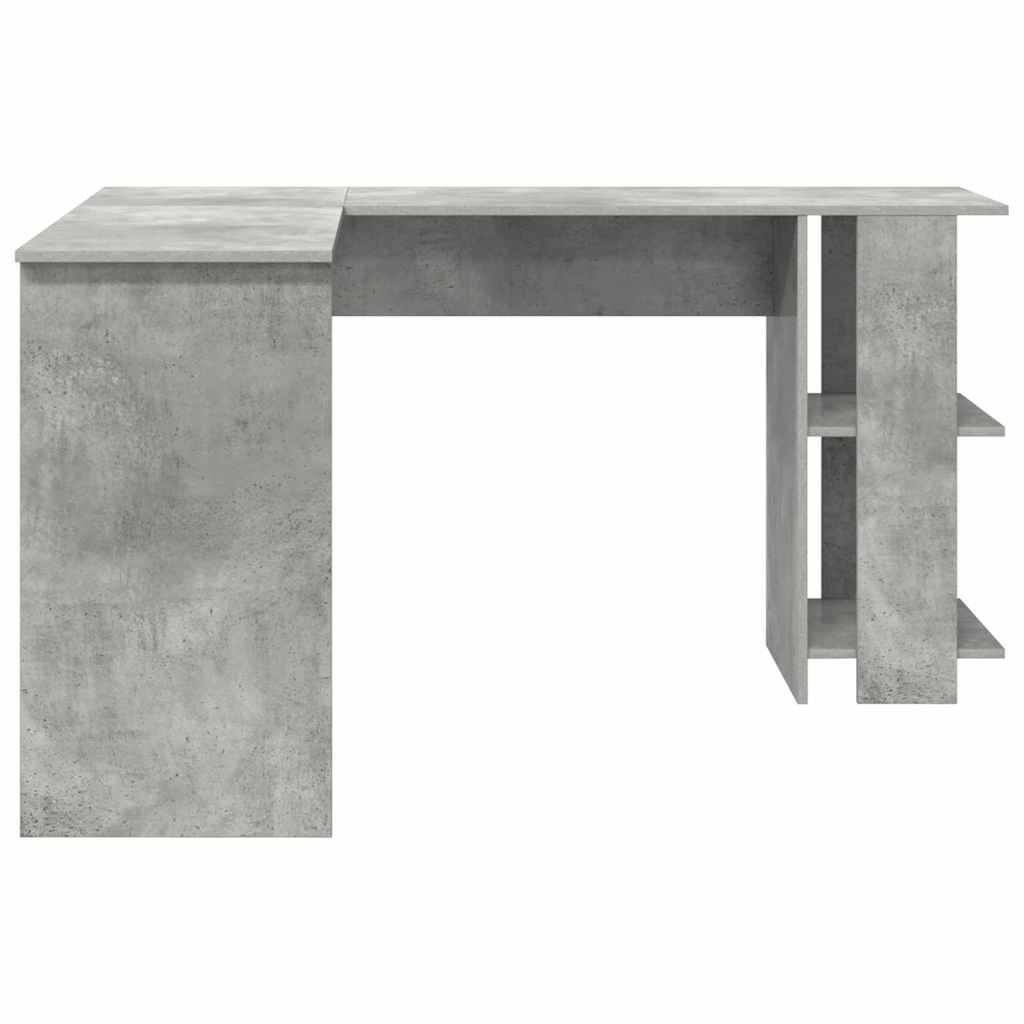 Eck-Schreibtisch Beton Grau 140 x 113,5 x 75 cm Holzwerkstoff