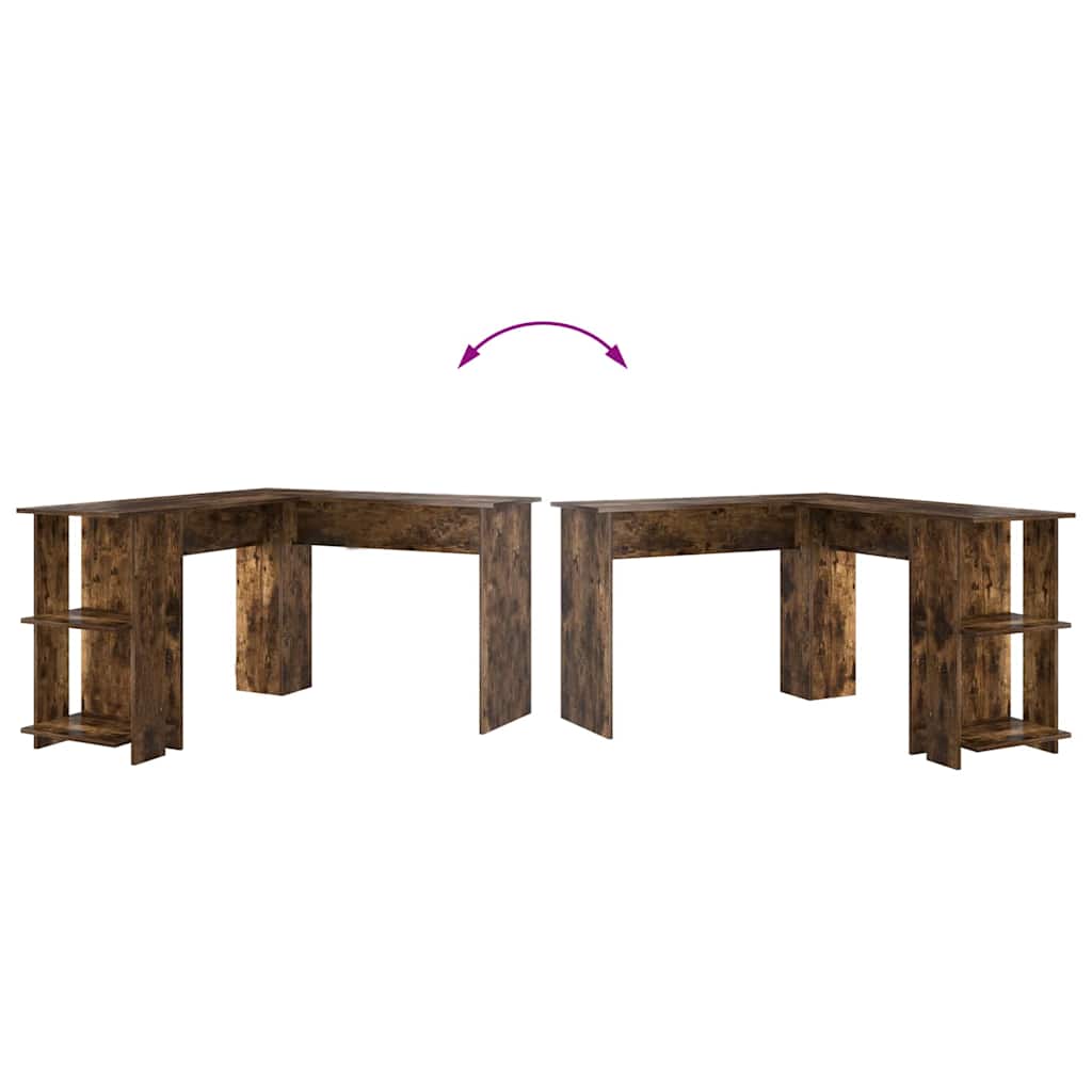 Eck-Schreibtisch Geräucherte Eiche 140 x 113,5 x 75 cm