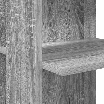 Eck-Schreibtisch mit Regal Graues Sonoma 140 x 113,5 x 75 cm