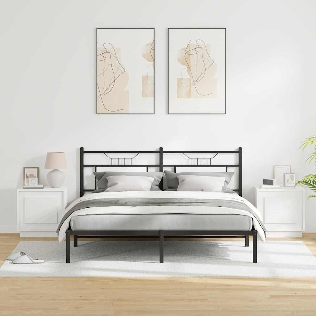 Nachttisch mit 2 pcs Weiß 44 x 34.5 x 45 cm Holzwerkstoff