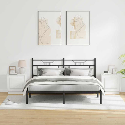 Nachttisch mit 2 pcs Weiß 44 x 34.5 x 45 cm Holzwerkstoff