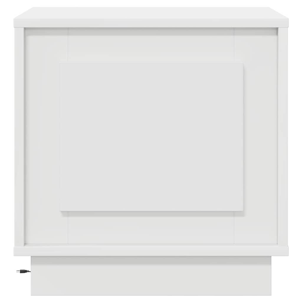 Nachttisch mit 2 pcs Weiß 44 x 34.5 x 45 cm Holzwerkstoff