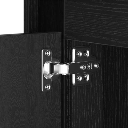 Nachttisch mit Schwarz 44 x 34.5 x 45 cm Holzwerkstoff