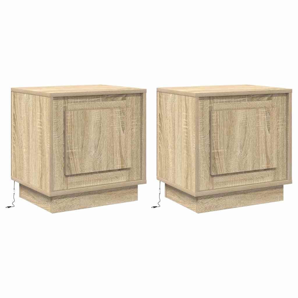 Nachttisch 2 pcs Sonoma Eiche 44 x 34.5 x 45 cm Holzwerkstoff