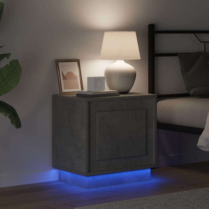 Nachttisch mit 2 pcs Betongrau 44 x 34.5 x 45 cm Holzwerkstoff