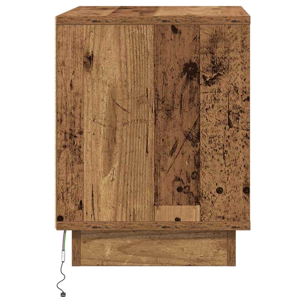 Nachttisch mit Altholz 44 x 34.5 x 45 cm Holzwerkstoff