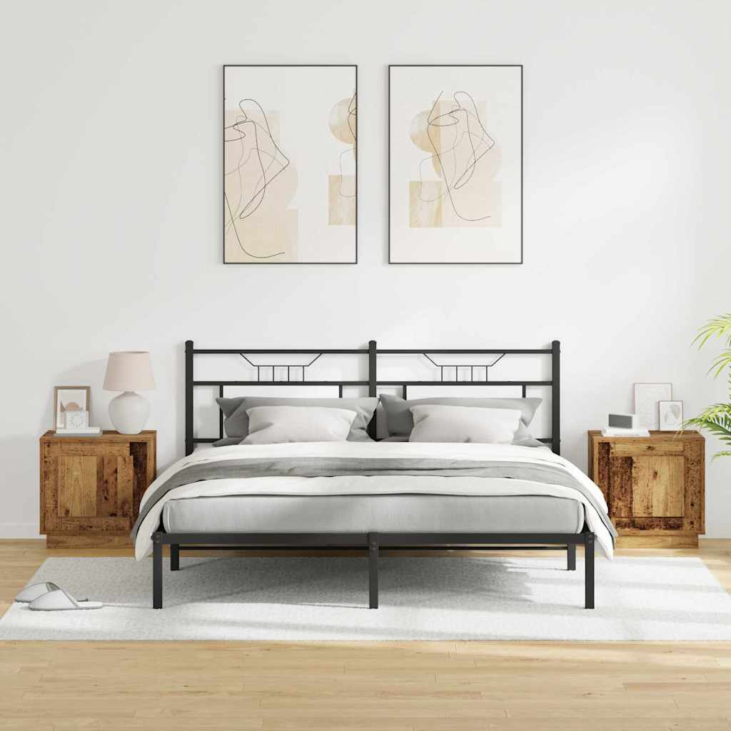 Nachttisch mit 2 pcs Altholz 44 x 34.5 x 45 cm Holzwerkstoff