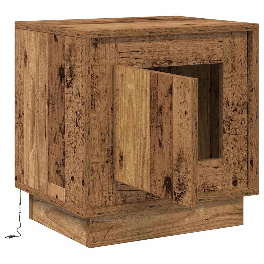 Nachttisch mit 2 pcs Altholz 44 x 34.5 x 45 cm Holzwerkstoff