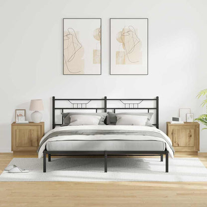 Nachttisch mit 2 pcs Eiche handwerklich 44 x 34.5 x 45 cm