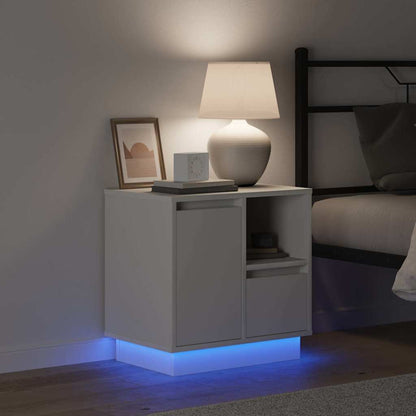 Nachttisch mit 2 pcs Weiß 50 x 34,5 x 50 cm Holzwerkstoff