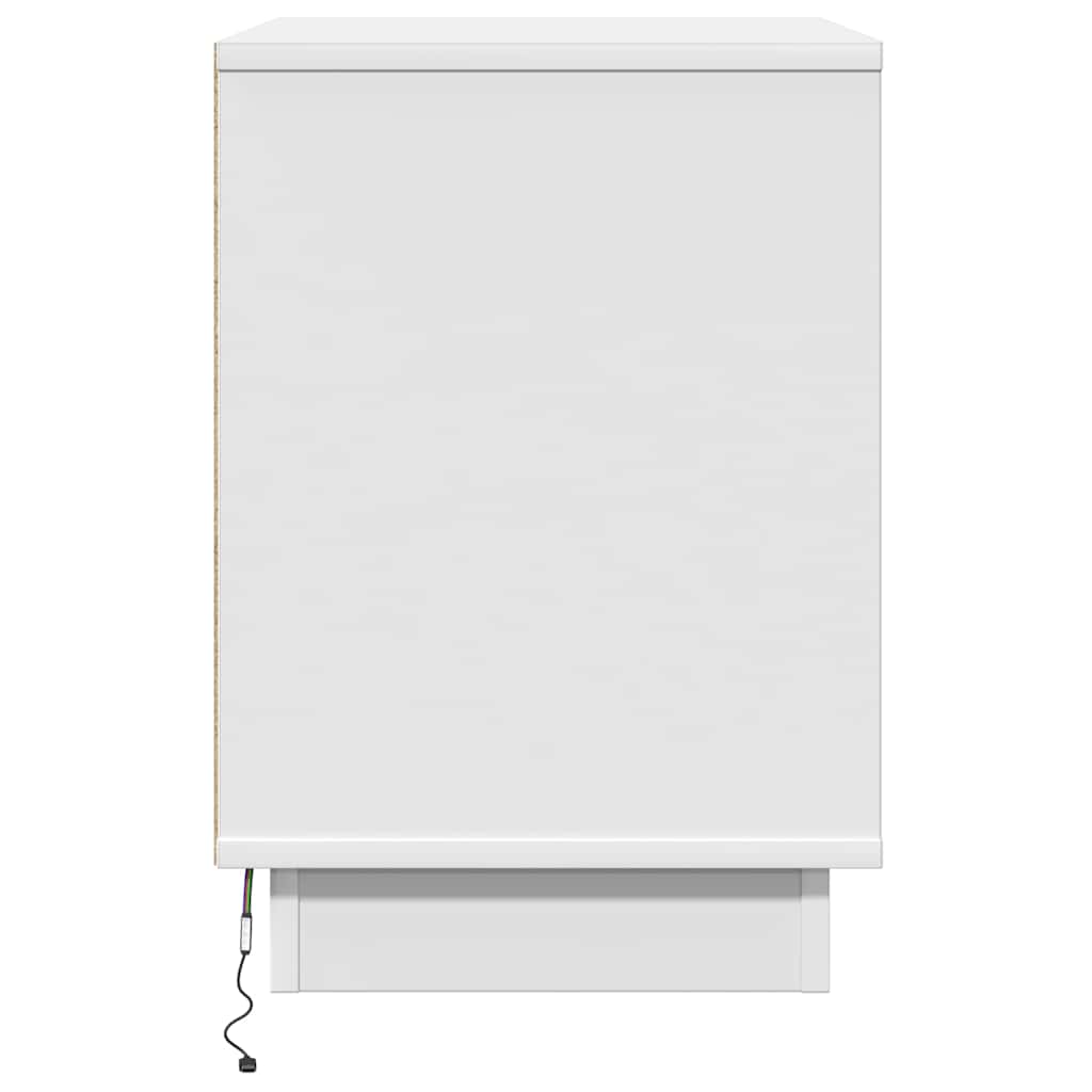 Nachttisch mit 2 pcs Weiß 50 x 34,5 x 50 cm Holzwerkstoff