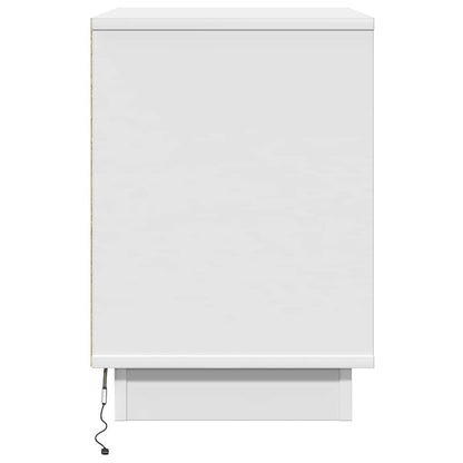 Nachttisch mit 2 pcs Weiß 50 x 34,5 x 50 cm Holzwerkstoff