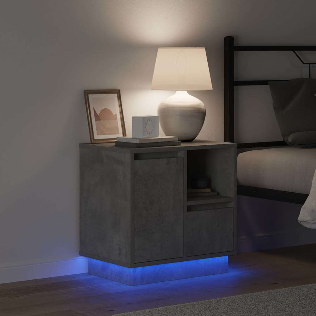 Nachttisch mit Betongrau 50 x 34,5 x 50 cm Holzwerkstoff