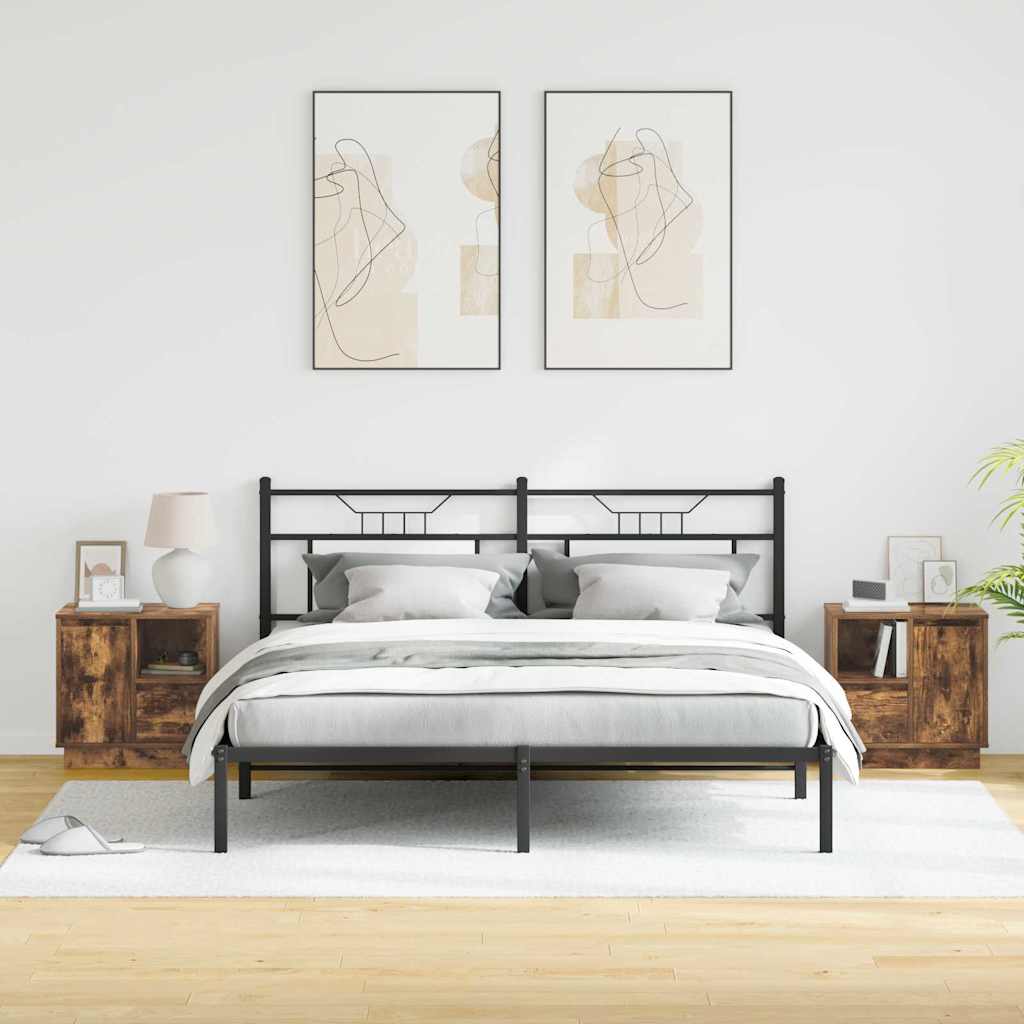 Nachttisch 2 pcs Räuchereiche 50 x 34,5 x 50 cm Holzwerkstoff