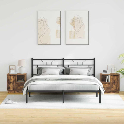 Nachttisch 2 pcs Räuchereiche 50 x 34,5 x 50 cm Holzwerkstoff