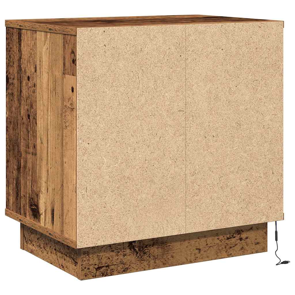 Nachttisch mit 2 pcs Altholz 50 x 34,5 x 50 cm Holzwerkstoff