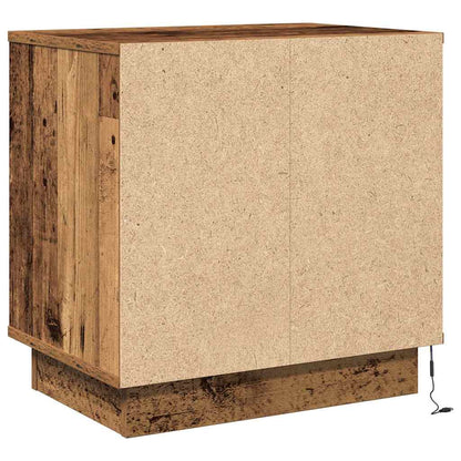 Nachttisch mit 2 pcs Altholz 50 x 34,5 x 50 cm Holzwerkstoff