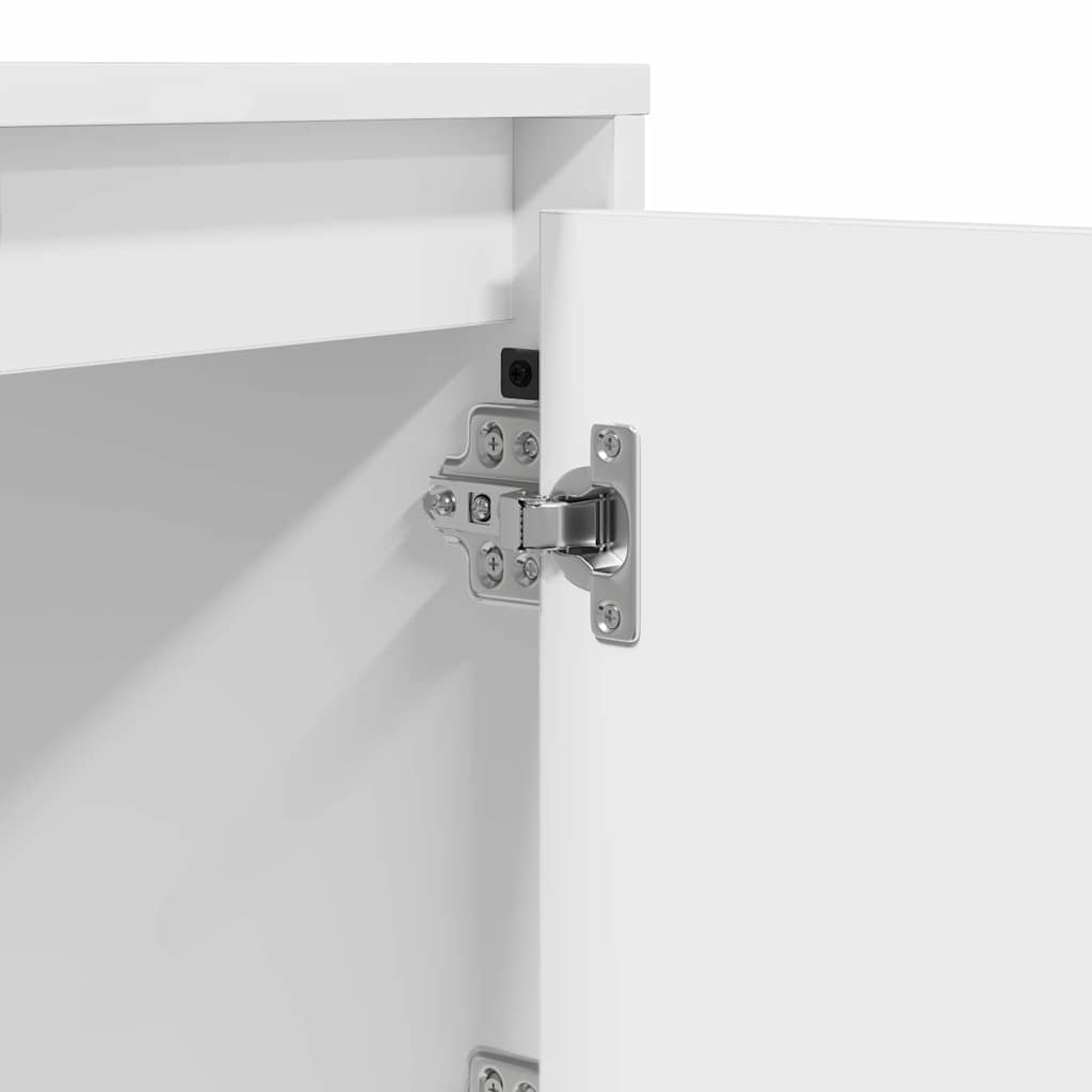 Nachttisch mit Weiß 39 x 34,5 x 50 cm Holzwerkstoff