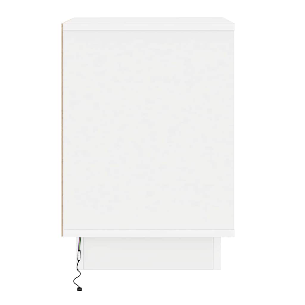 Nachttisch mit Weiß 39 x 34,5 x 50 cm Holzwerkstoff