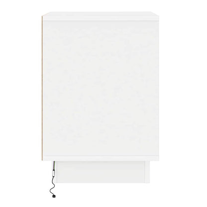 Nachttisch mit Weiß 39 x 34,5 x 50 cm Holzwerkstoff