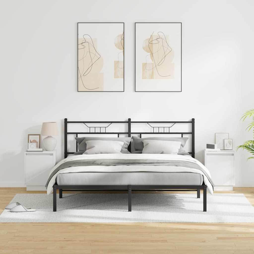 Nachttisch mit 2 pcs Weiß 39 x 34,5 x 50 cm Holzwerkstoff