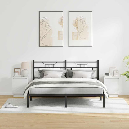 Nachttisch mit 2 pcs Weiß 39 x 34,5 x 50 cm Holzwerkstoff