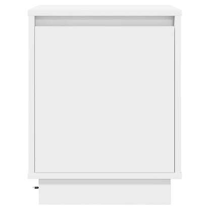 Nachttisch mit 2 pcs Weiß 39 x 34,5 x 50 cm Holzwerkstoff