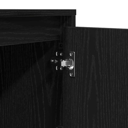 Nachttisch mit Schwarz 39 x 34,5 x 50 cm Holzwerkstoff