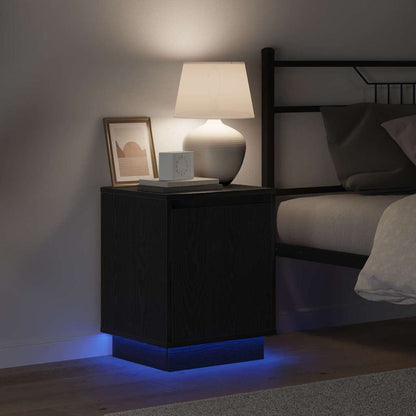 Nachttisch mit 2 pcs Schwarz 39 x 34,5 x 50 cm Holzwerkstoff