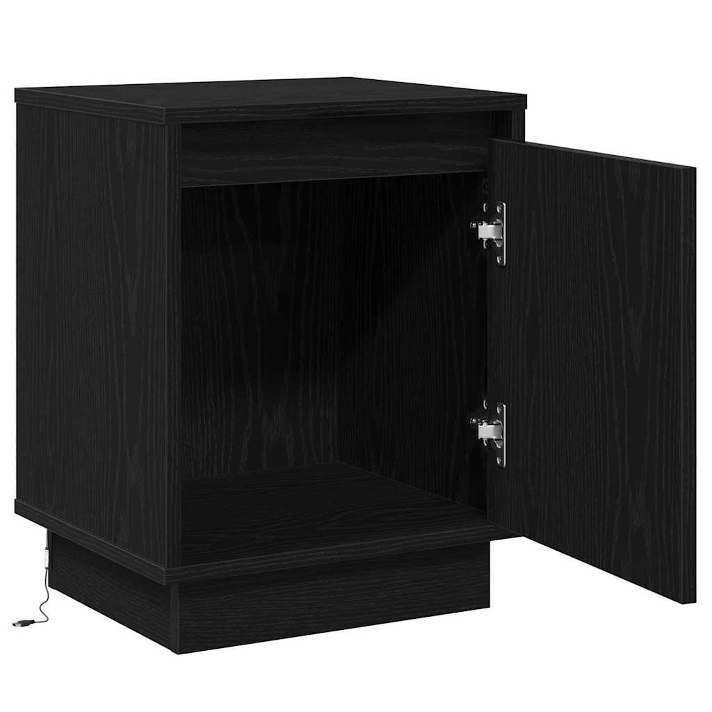 Nachttisch mit 2 pcs Schwarz 39 x 34,5 x 50 cm Holzwerkstoff