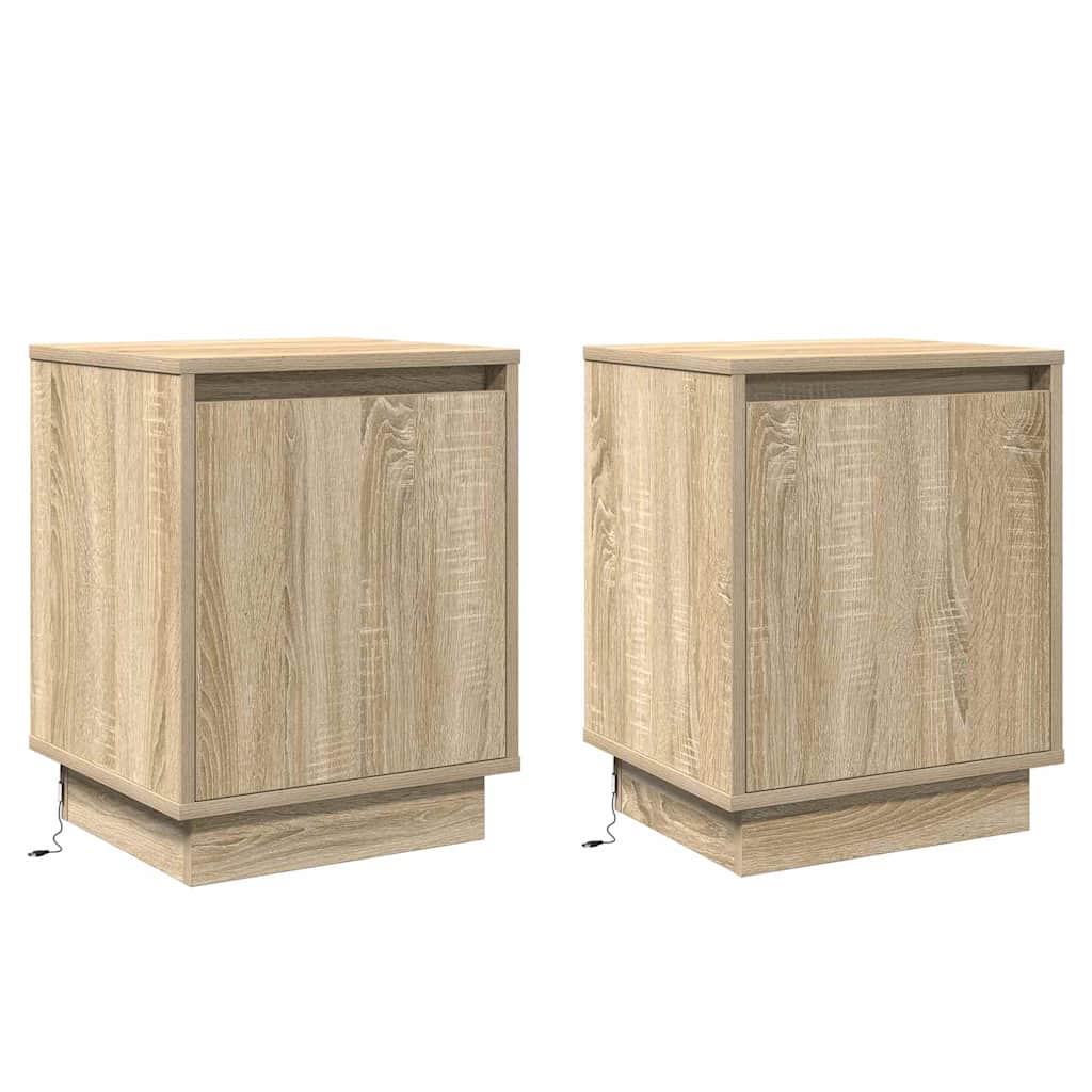 Nachttisch 2 pcs Sonoma-Eiche 39 x 34,5 x 50 cm Holzwerkstoff