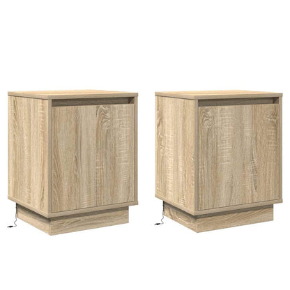 Nachttisch 2 pcs Sonoma-Eiche 39 x 34,5 x 50 cm Holzwerkstoff