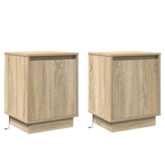 Nachttisch 2 pcs Sonoma-Eiche 39 x 34,5 x 50 cm Holzwerkstoff
