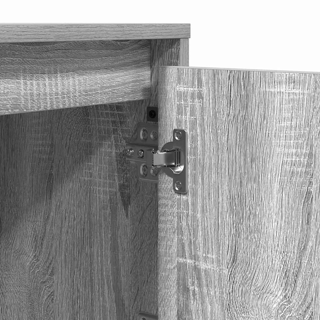 Nachttisch mit Grau 39 x 34,5 x 50 cm Holzwerkstoff