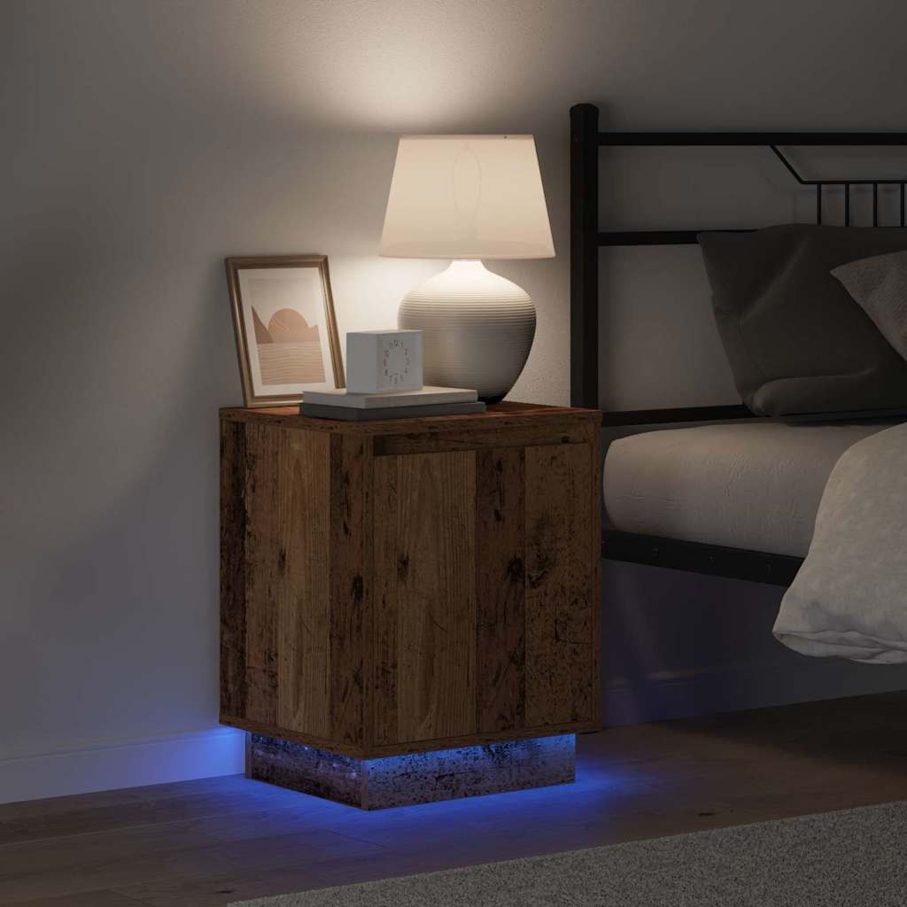 Nachttisch mit Altholz 39 x 34,5 x 50 cm Holzwerkstoff