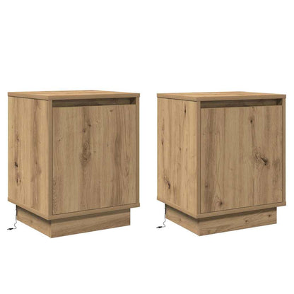 Nachttisch 2 pcs Artisan-Eiche 39 x 34,5 x 50 cm Holzwerkstoff