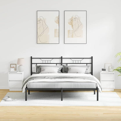 Nachttisch mit 2 pcs Weiß 39 x 34,5 x 50 cm Holzwerkstoff