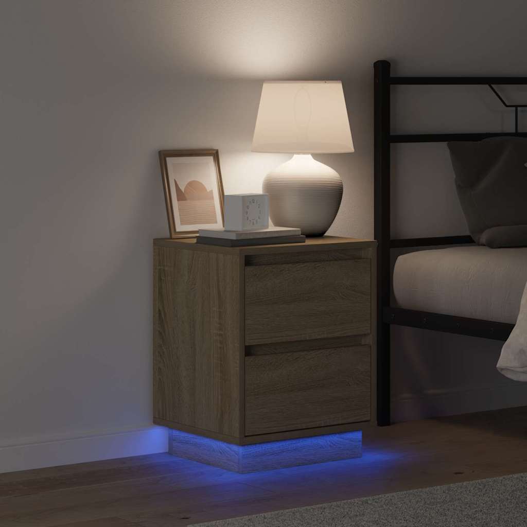 Nachttisch mit Sonoma-Eiche 39 x 34,5 x 50 cm Holzwerkstoff