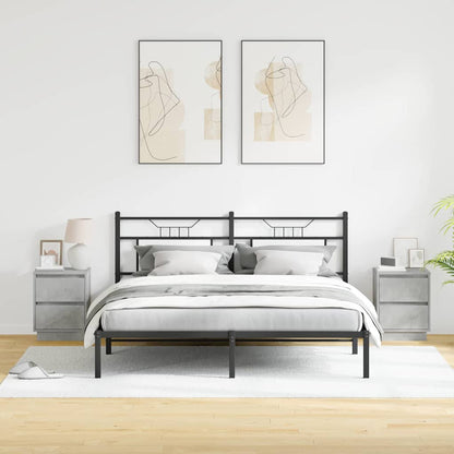 Nachttisch mit 2 pcs Betongrau 39 x 34,5 x 50 cm Holzwerkstoff