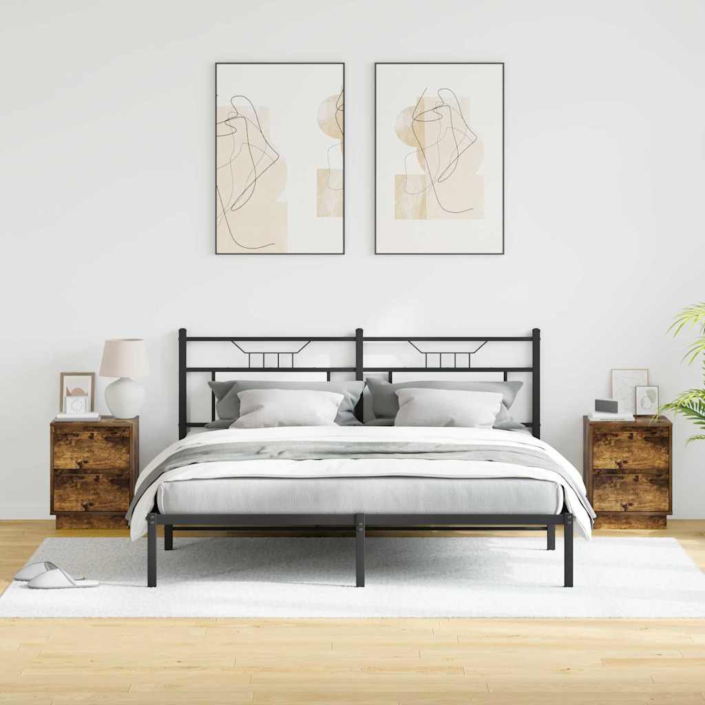 Nachttisch 2 pcs Räuchereiche 39 x 34,5 x 50 cm Holzwerkstoff