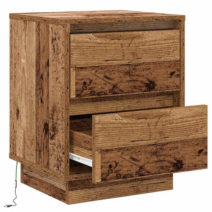 Nachttisch mit 2 pcs Altholz 39 x 34,5 x 50 cm Holzwerkstoff