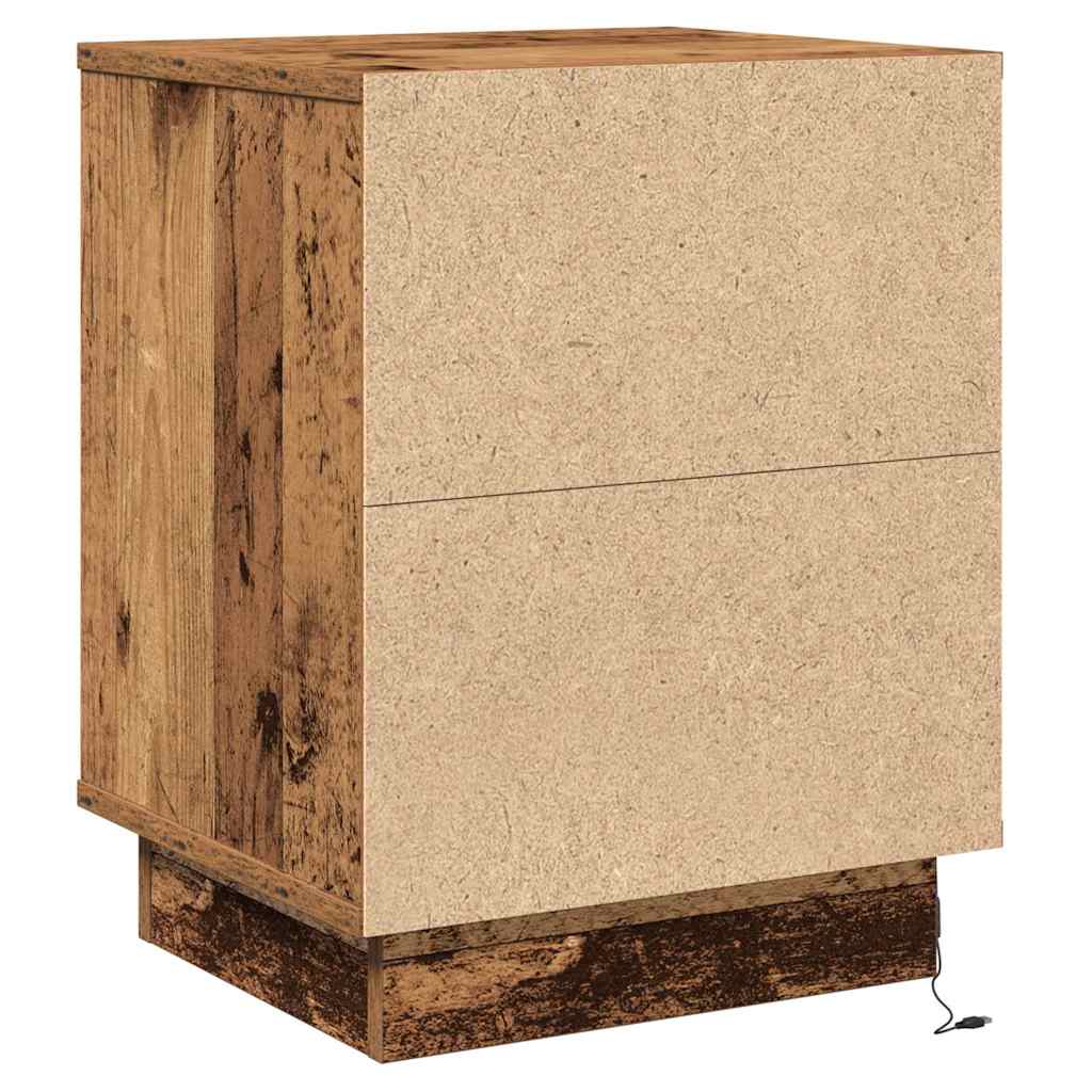 Nachttisch mit 2 pcs Altholz 39 x 34,5 x 50 cm Holzwerkstoff
