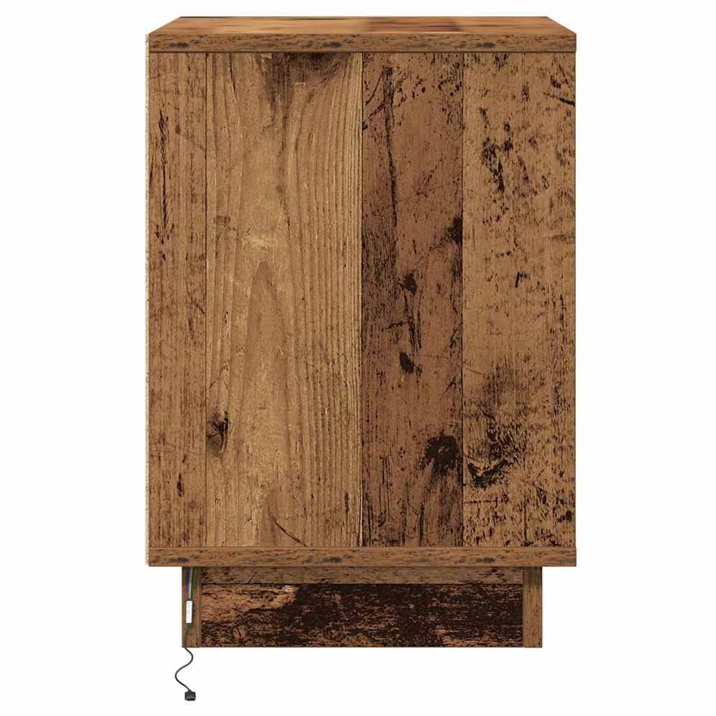 Nachttisch mit 2 pcs Altholz 39 x 34,5 x 50 cm Holzwerkstoff