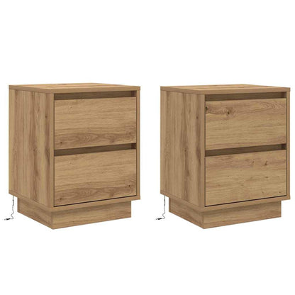 Nachttisch 2 pcs Artisan-Eiche 39 x 34,5 x 50 cm Holzwerkstoff