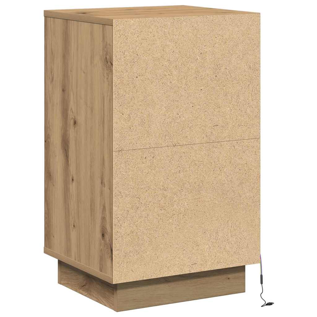 Nachttisch Eiche handwerklich 39 x 34,5 x 65 cm Holzwerkstoff
