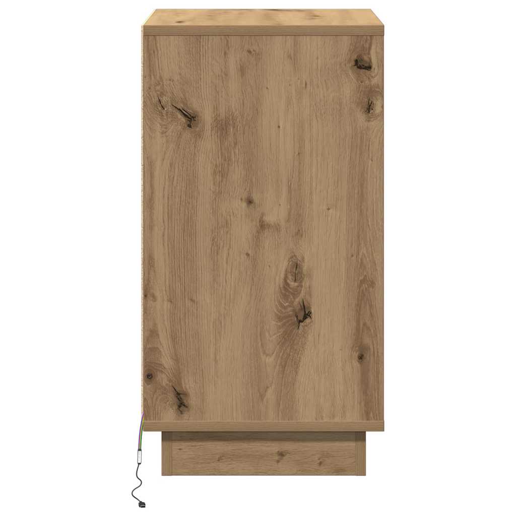 Nachttisch Eiche handwerklich 39 x 34,5 x 65 cm Holzwerkstoff